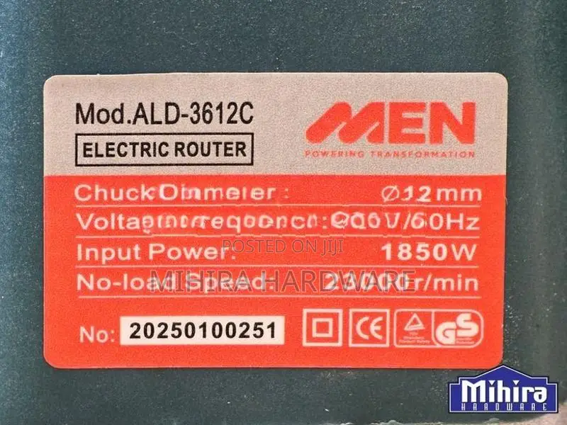 MEN speed control 3612C Wood router machine 1/2" 1850W ලී රවුටර් මැශින