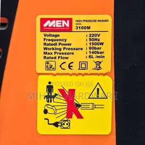 MEN induction motor 1500 Watts high pressure cleaner car washer machin