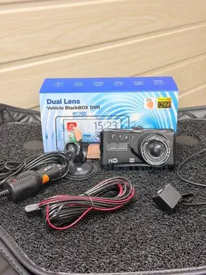 Dual Lens Recording Camera With Touch Screen Front + Rear
