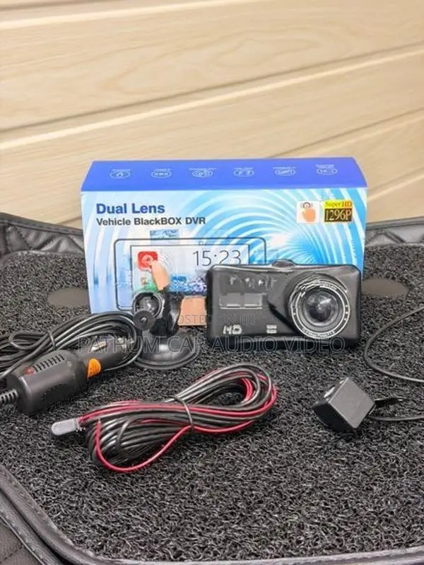 Dual Lens Recording Camera With Touch Screen Front + Rear