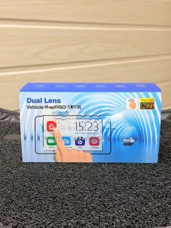 Dual Lens Recording Camera With Touch Screen Front + Rear