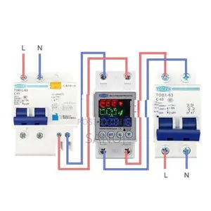 TOMZN 63A VAkWh Over Under Voltage Current Protector