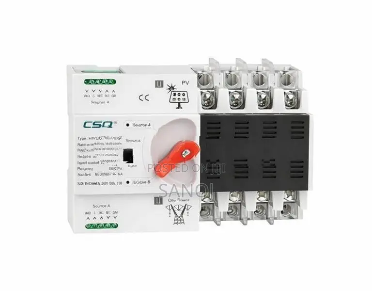 CSQ 100A 4 Pole 3 Phase ATS Automatic Transfer Switch Change Over Sola