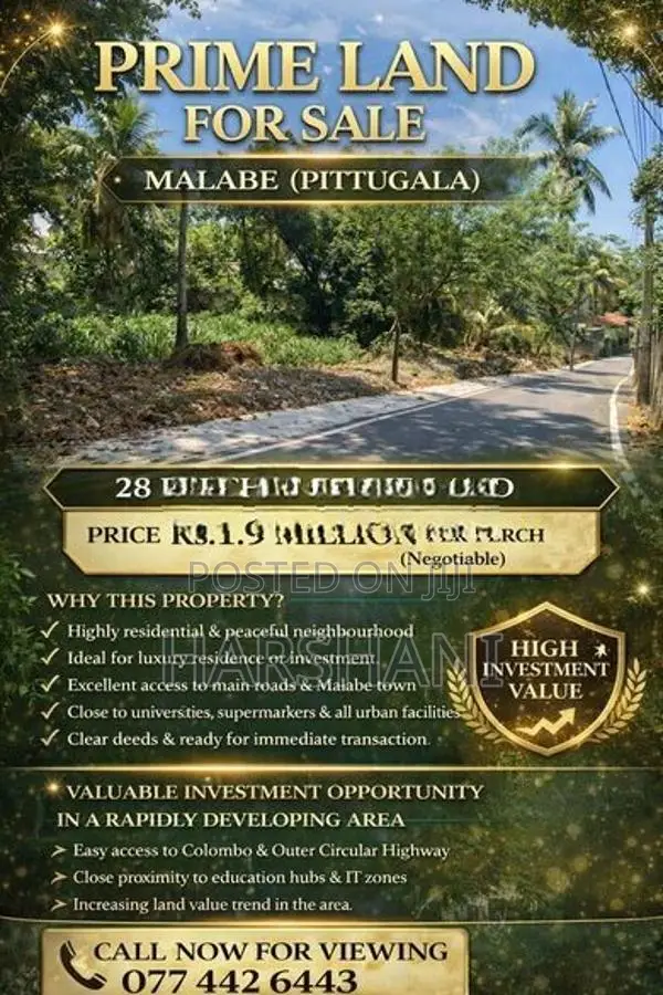 14P 2 Lots at Pittugala,Malabe - Walking Distance to Main Road