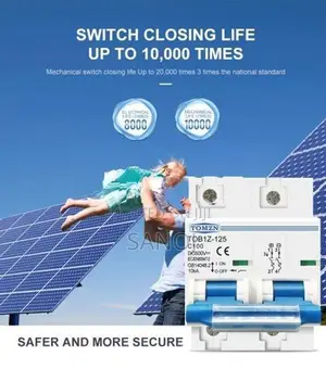 TOMZN 125A 2P DC MCB Miniature Circuit Breaker Battery Solar Isolator