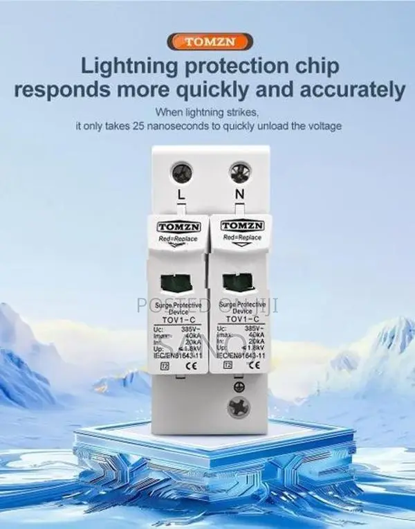 TOMZN AC SPD 20ka-40ka Solar Surge Protective Device Lightning Protect