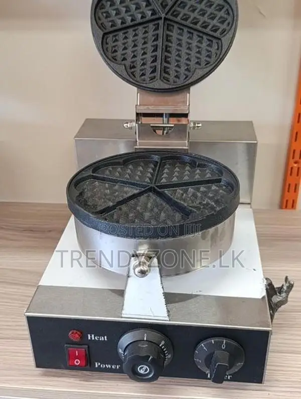 Industrial Heart Shape Round Waffle Baker
