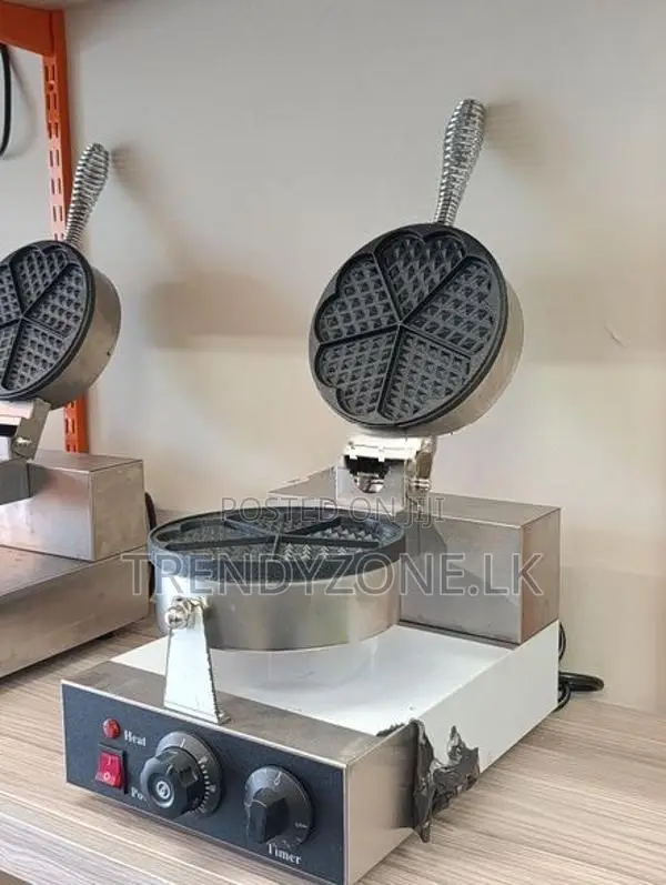 Industrial Heart Shape Round Waffle Baker