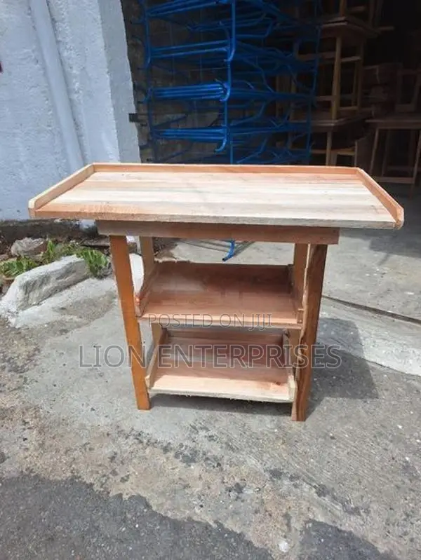Wooden kitchen rack tables