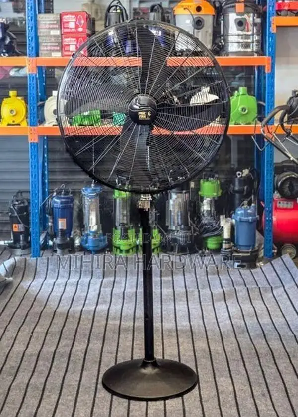 24" heavy duty Black Pakistan made 150 Watts Industrial stand fan