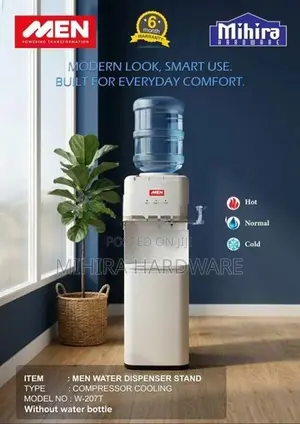 MEN W207 Compressor Cooling Heating Water Bottle Dispenser Floor Stand