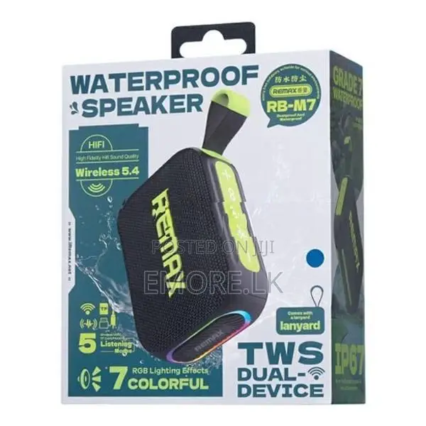 Remax RB-M7 Lighting Wireless Portable Waterproof Speaker /- EMo