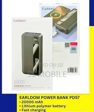 Earldom PD57 20000mAh Power Bank with Digital Display