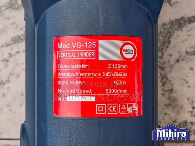 MEN VG 125 820 Watts straight / vertical grinder grinding machine