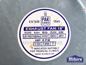 Industrial exhaust fan Pakistan made 18 inch 450mm