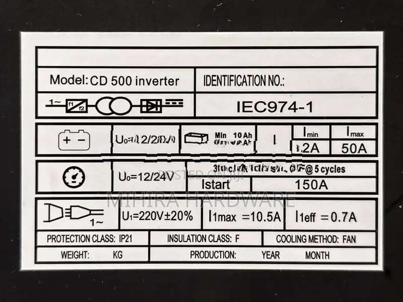 Auto off 12V 24V Battery charger Starter RETOP CD 500i inverter type c