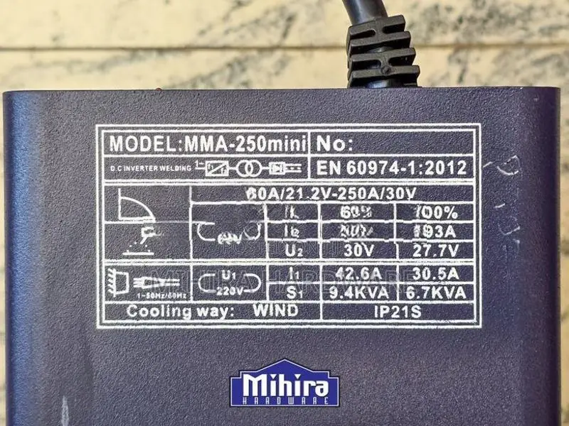 Shenyuan MMA 250 mini DC inverter ark arc welding plant welder machine