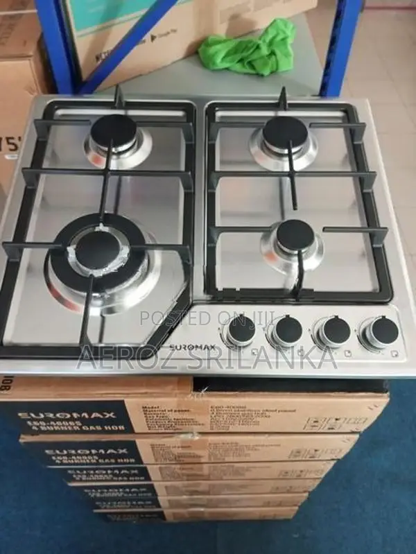 EUROMAX 4-Burner Stainless Steel Gas Cooker _ Turkey