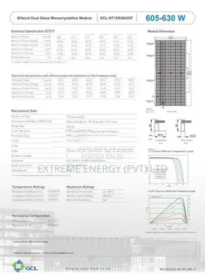 GCL NT12R/66GDC 620W Solar Panel – Brand New