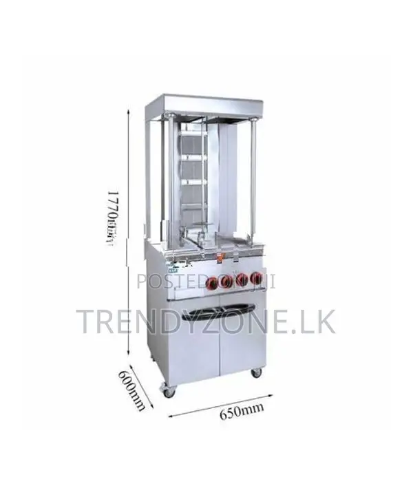 Industrial Gas Shawarma 04 Burners with Cabinet