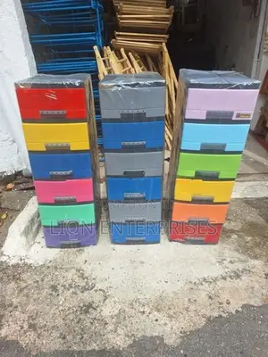 6 Drawer Plastic Cupboards Sets