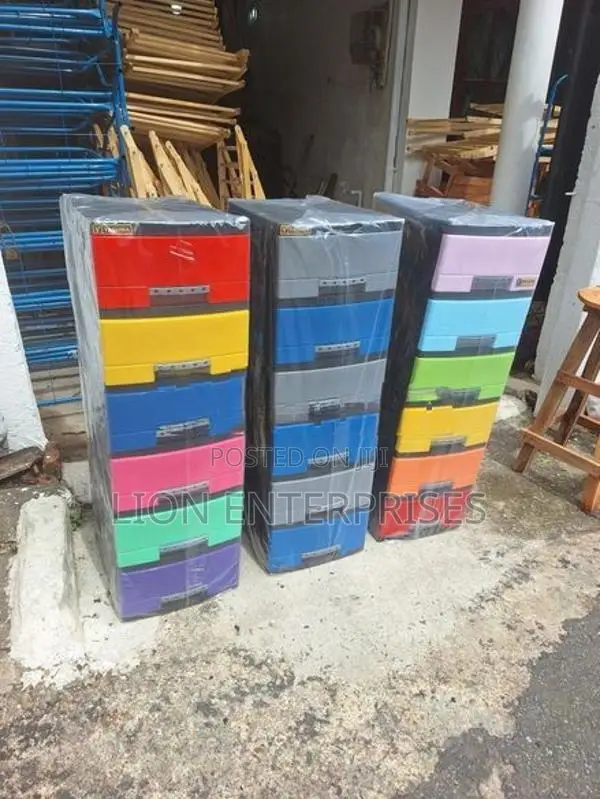 6 Drawer Plastic Cupboards Sets