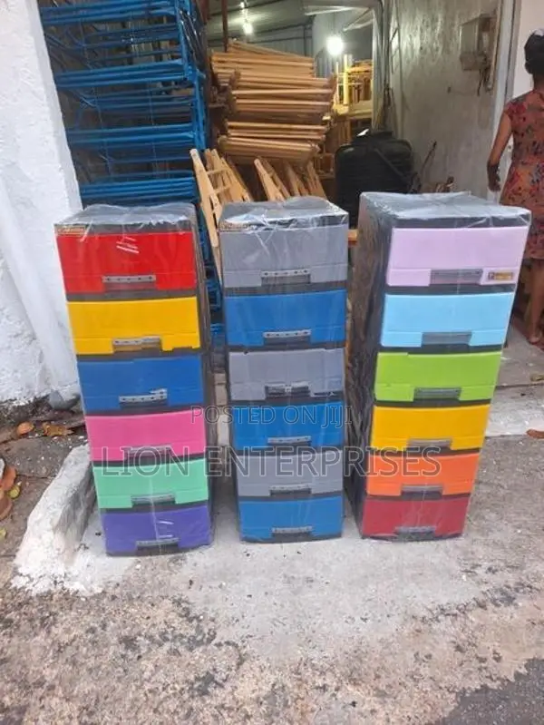 6 Drawer Plastic Cupboards Sets