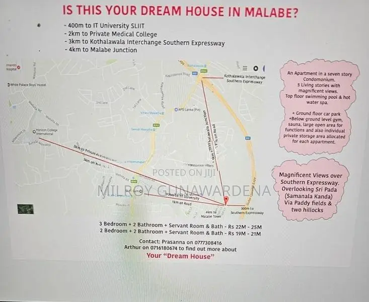 Land for Sale 500 m behind SLIIT Uni Isurupura - Malabe