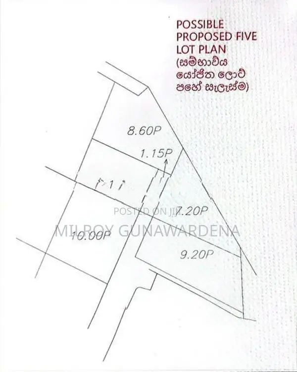 Land for Sale 500 m behind SLIIT Uni Isurupura - Malabe