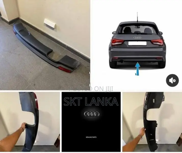 Genuine Audi A1 2017 rear bumper diffuser with reflector light