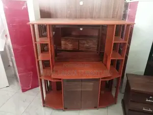 Melamine Tv Stand with Setup Cupboard 002