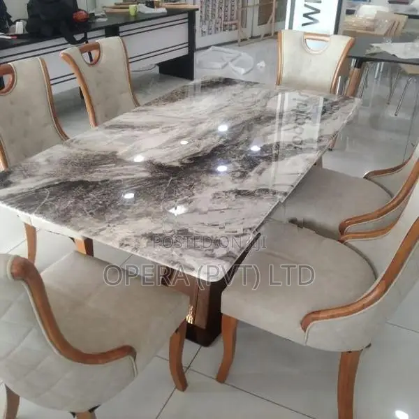 Luxury 6 Chair Dining Table Set