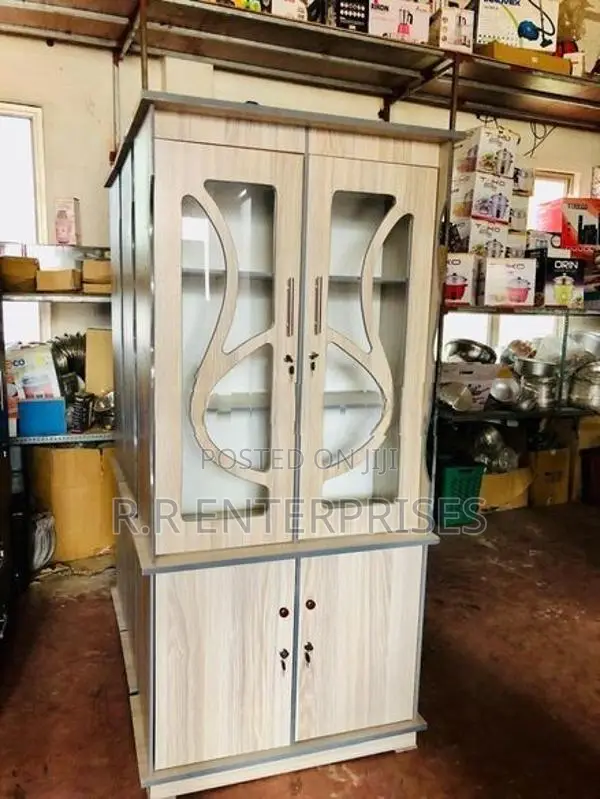 New 2 Door Ash White Display Cupboard