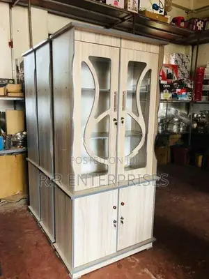 New 2 Door Ash White Display Cupboard