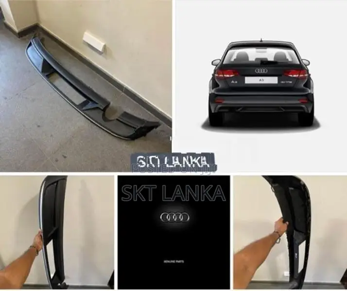 Genuine Audi A3 Sportback 2018 rear bumper diffuser