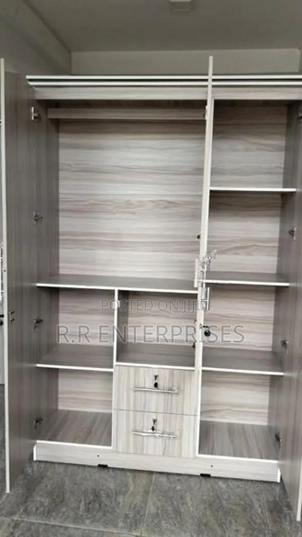 New 3D Ash White Melamine Wardrobes .
