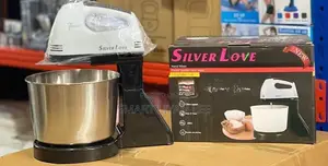 Silver Love Stand Hand Mixer with Bowl