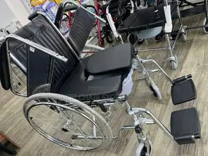 Commode Wheel Chair with Arm Decline