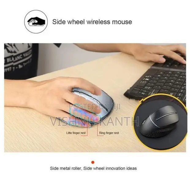 Melodo Wireless Vertical 2.4G Ergonomic Gaming Mouse