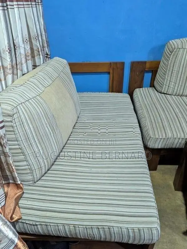L Shaped Used Teak Wood Sofa