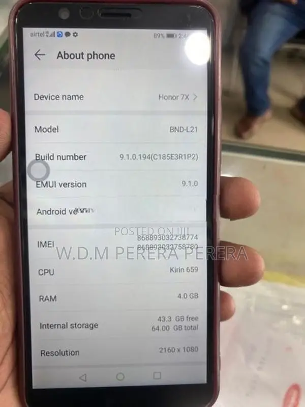 Huawei Honor 7X (Used)