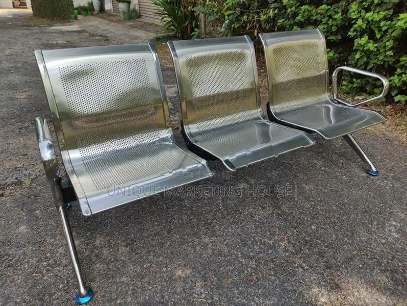 Steel 3 Seater Gang Chairs