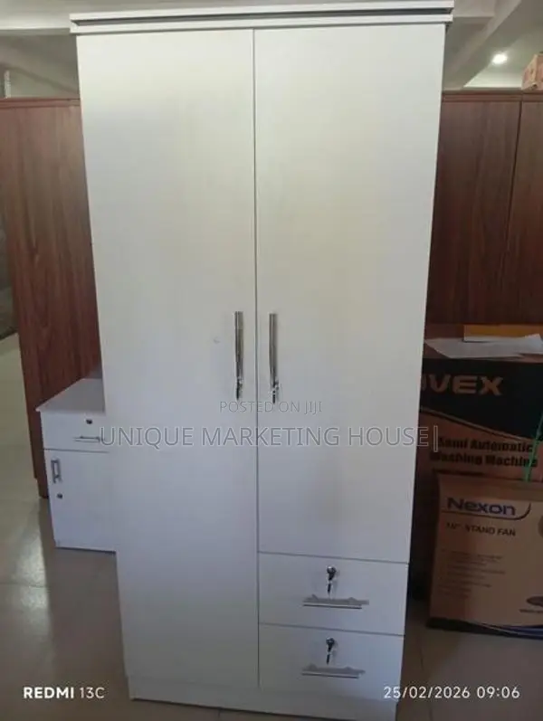 Modern Side 2 Drawer Melamine 2D Wardrobes
