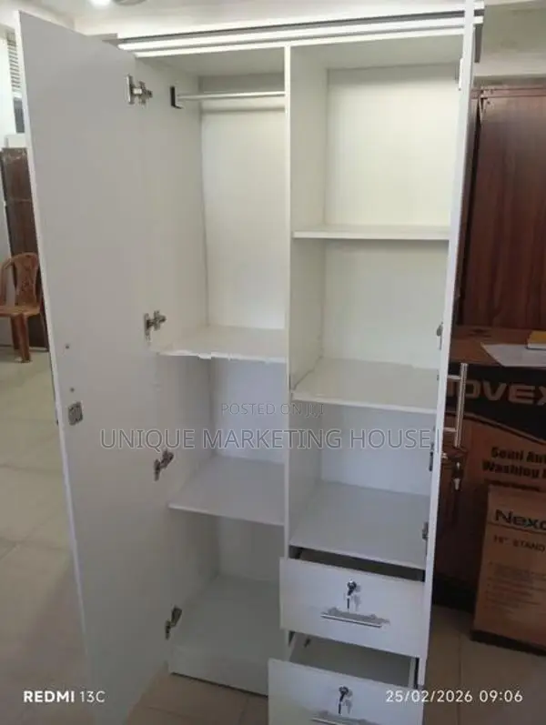 Modern Side 2 Drawer Melamine 2D Wardrobes