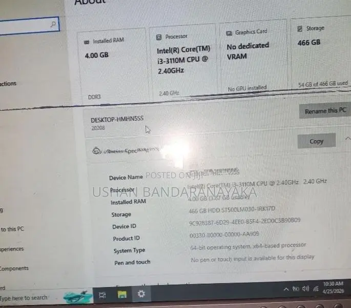 Laptop for Parts