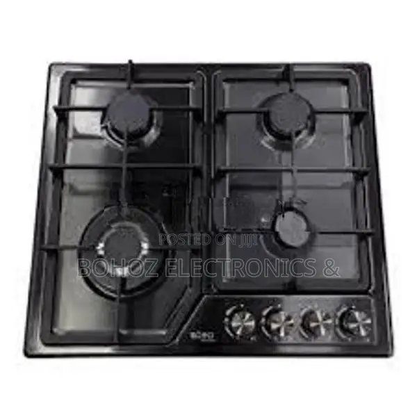Euro Cooker Hob 4 Burner Black Stainless Steel JZS54011B - 49164