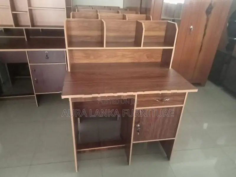 Melamine Rack Writing Table with Cupboard 007