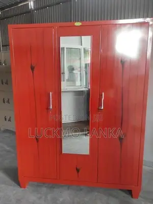 New 3 Door Steel Cupboard With Mirror (Rr11)