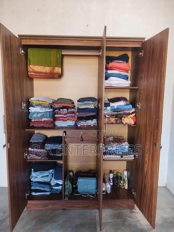 New 3D Cloth Storage Melamine Wardrobes with Mirror