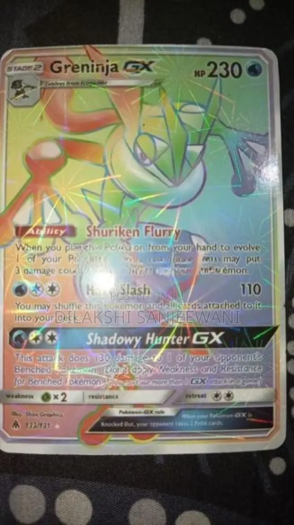 Pokemon Greninja GX Cards